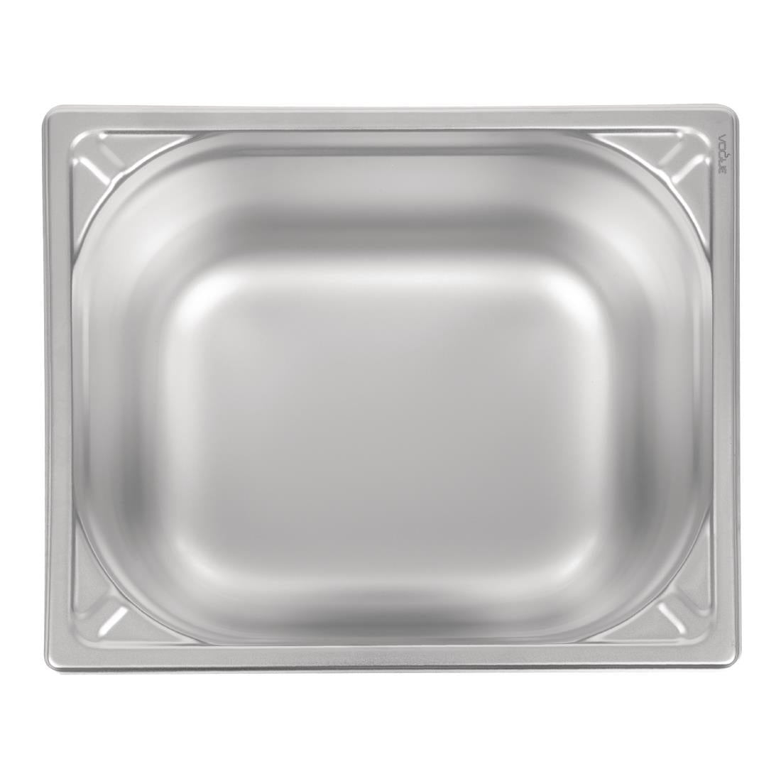 Vogue Heavy Duty Stainless Steel 1/2 Gastronorm Tray 200mm