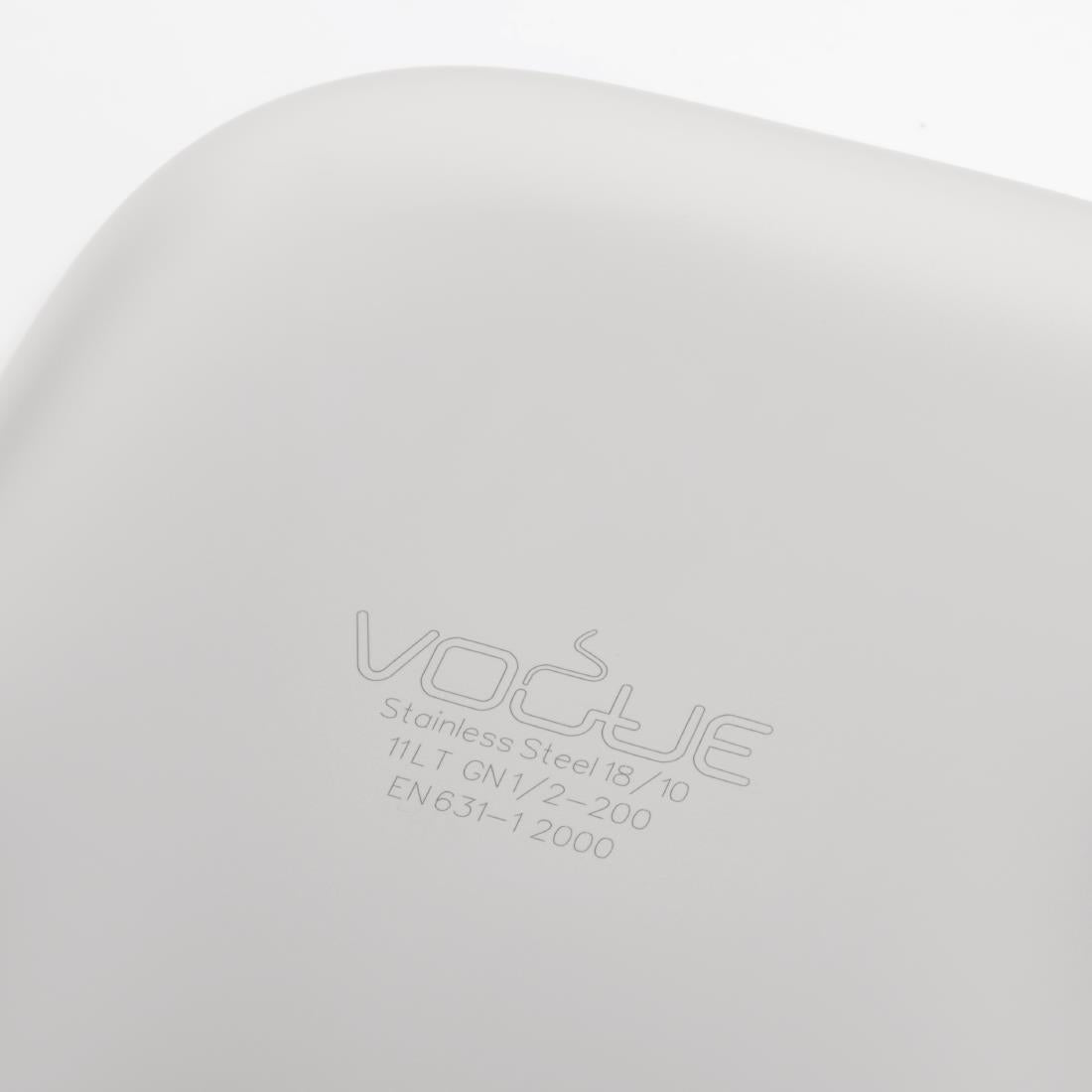 Vogue Heavy Duty Stainless Steel 1/2 Gastronorm Tray 200mm