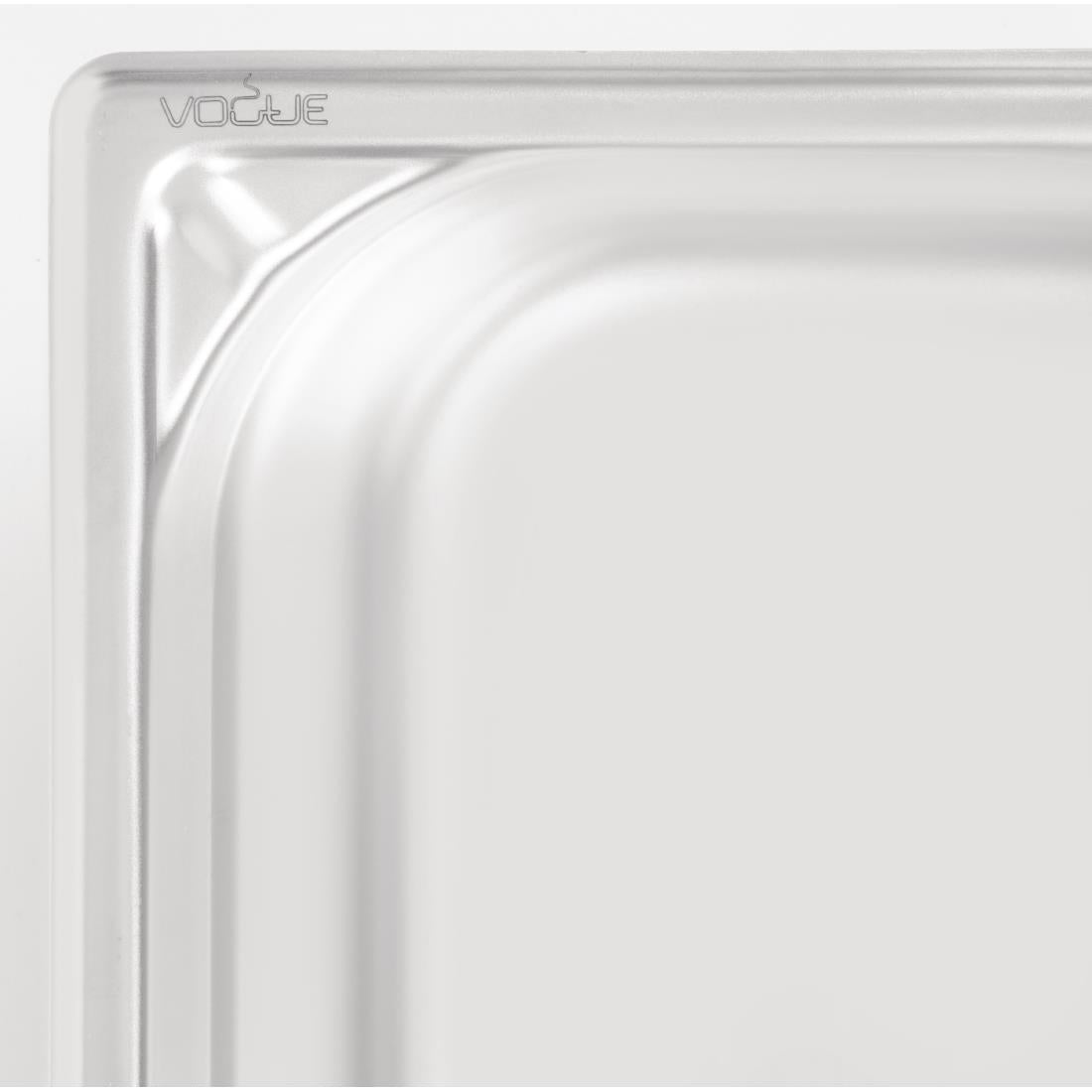 Vogue Heavy Duty Stainless Steel 1/3 Gastronorm Tray 100mm