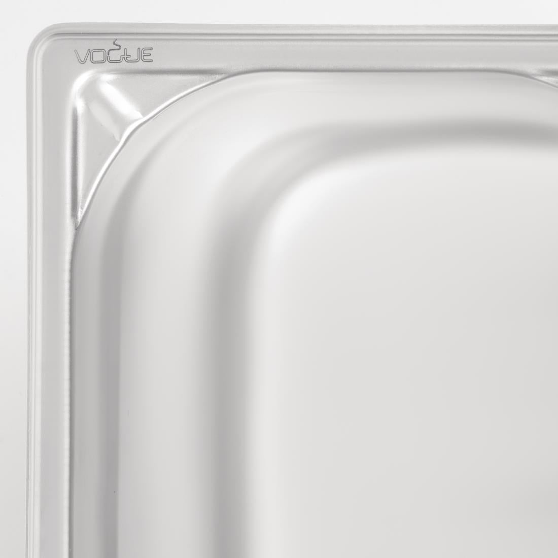 Vogue Heavy Duty Stainless Steel 1/3 Gastronorm Tray 150mm