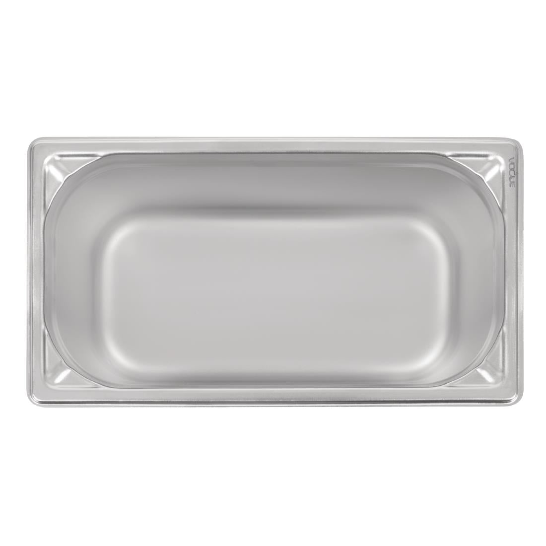 Vogue Heavy Duty Stainless Steel 1/3 Gastronorm Tray 200mm