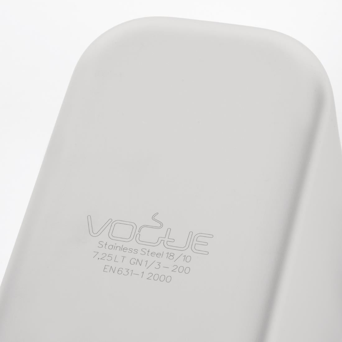 Vogue Heavy Duty Stainless Steel 1/3 Gastronorm Tray 200mm