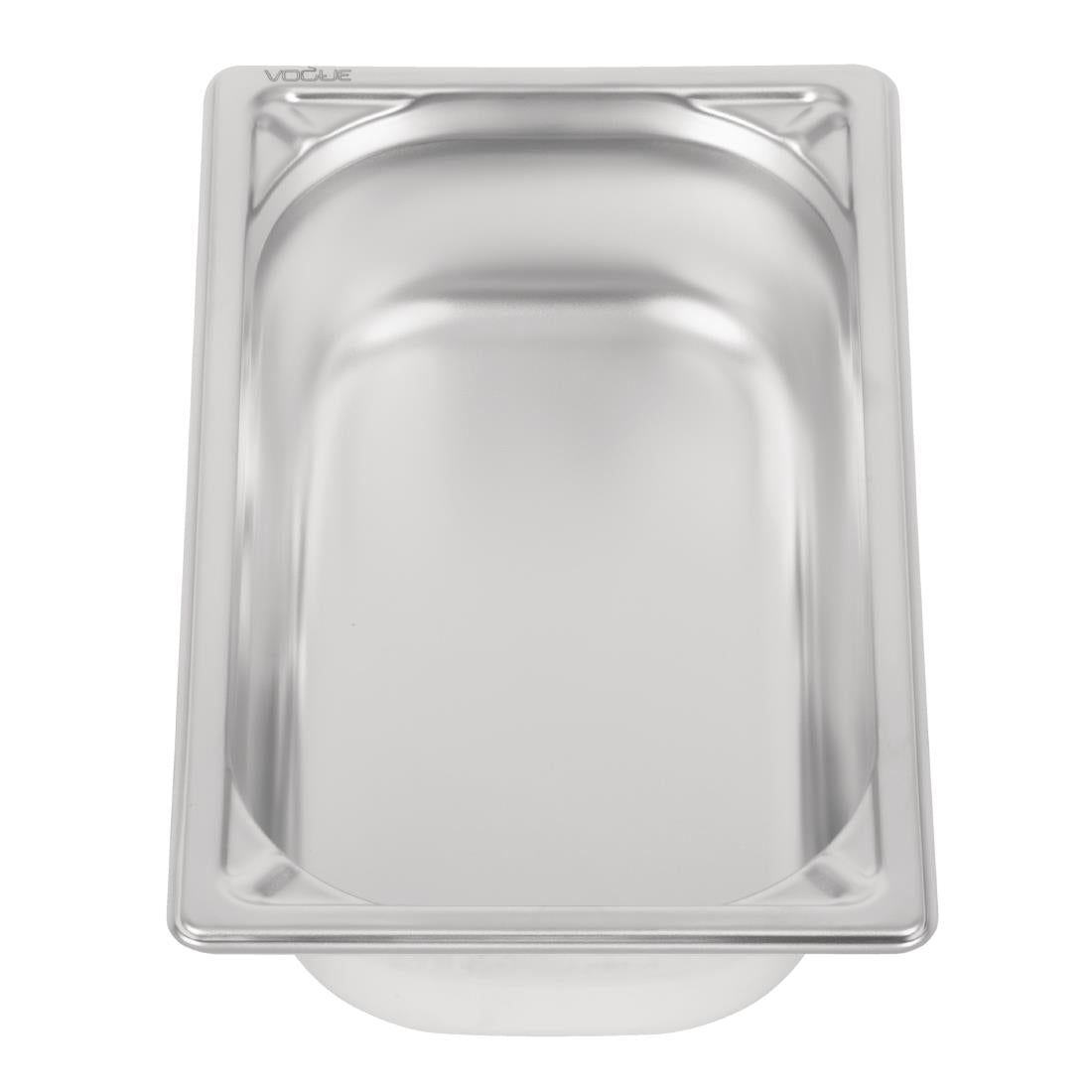 Vogue Heavy Duty Stainless Steel 1/4 Gastronorm Tray 65mm