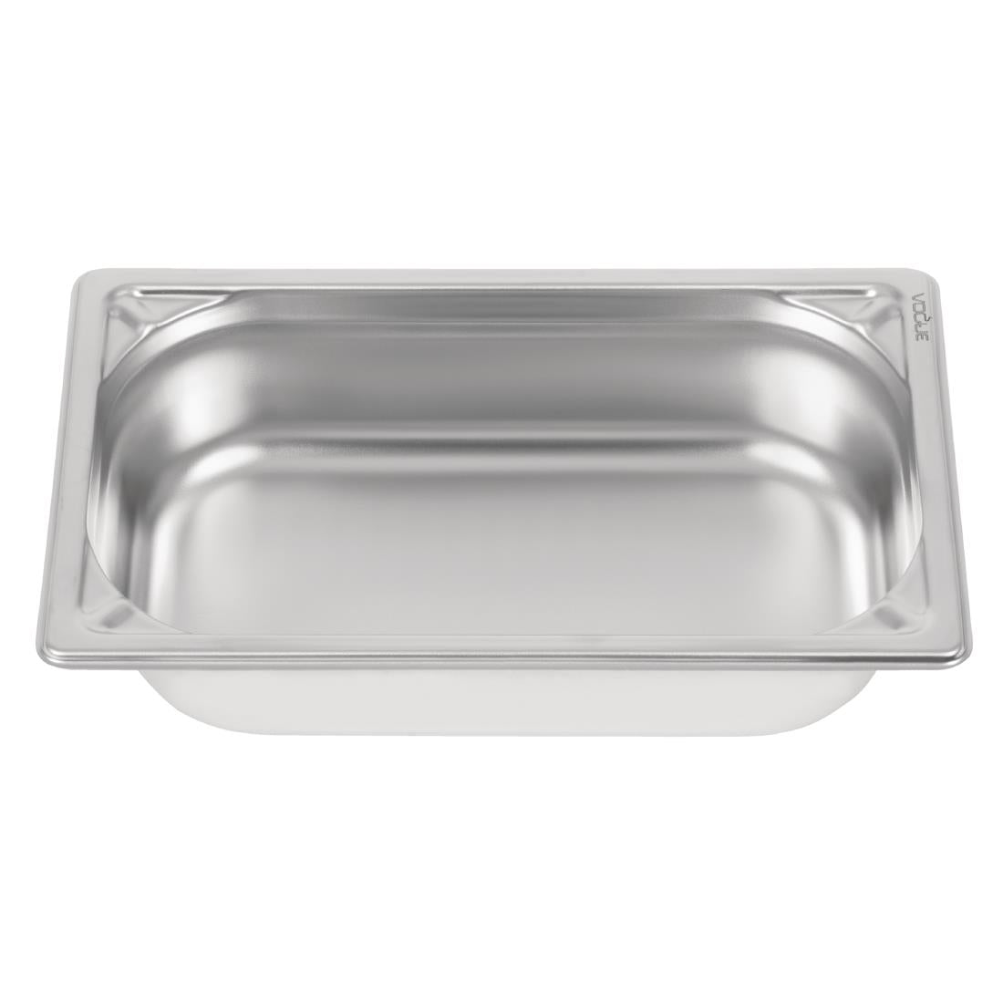 Vogue Heavy Duty Stainless Steel 1/4 Gastronorm Tray 65mm