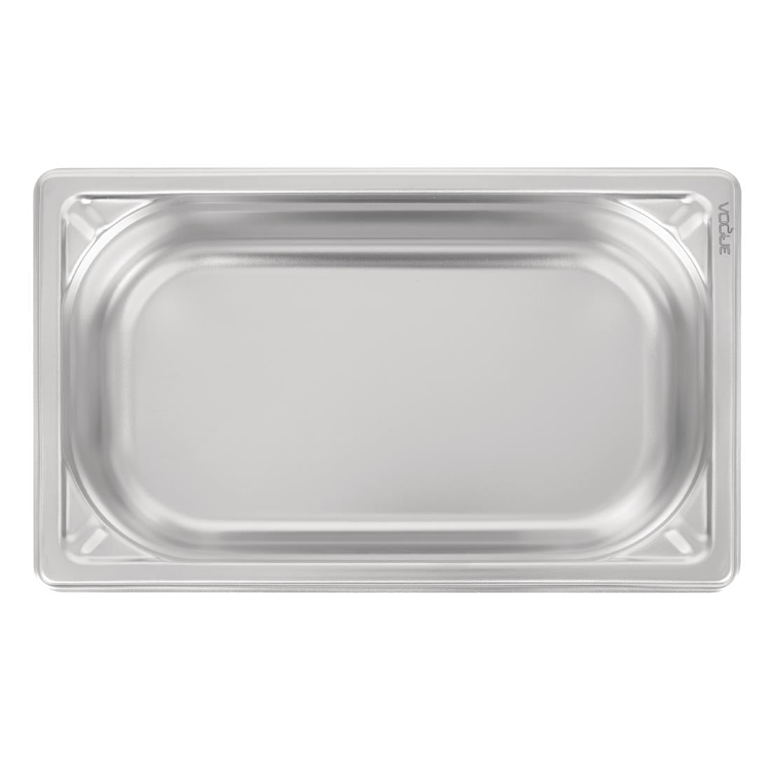 Vogue Heavy Duty Stainless Steel 1/4 Gastronorm Tray 65mm