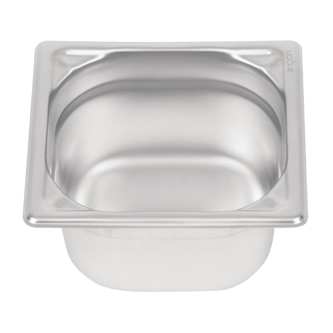 Vogue Heavy Duty Stainless Steel 1/6 Gastronorm Tray 100mm