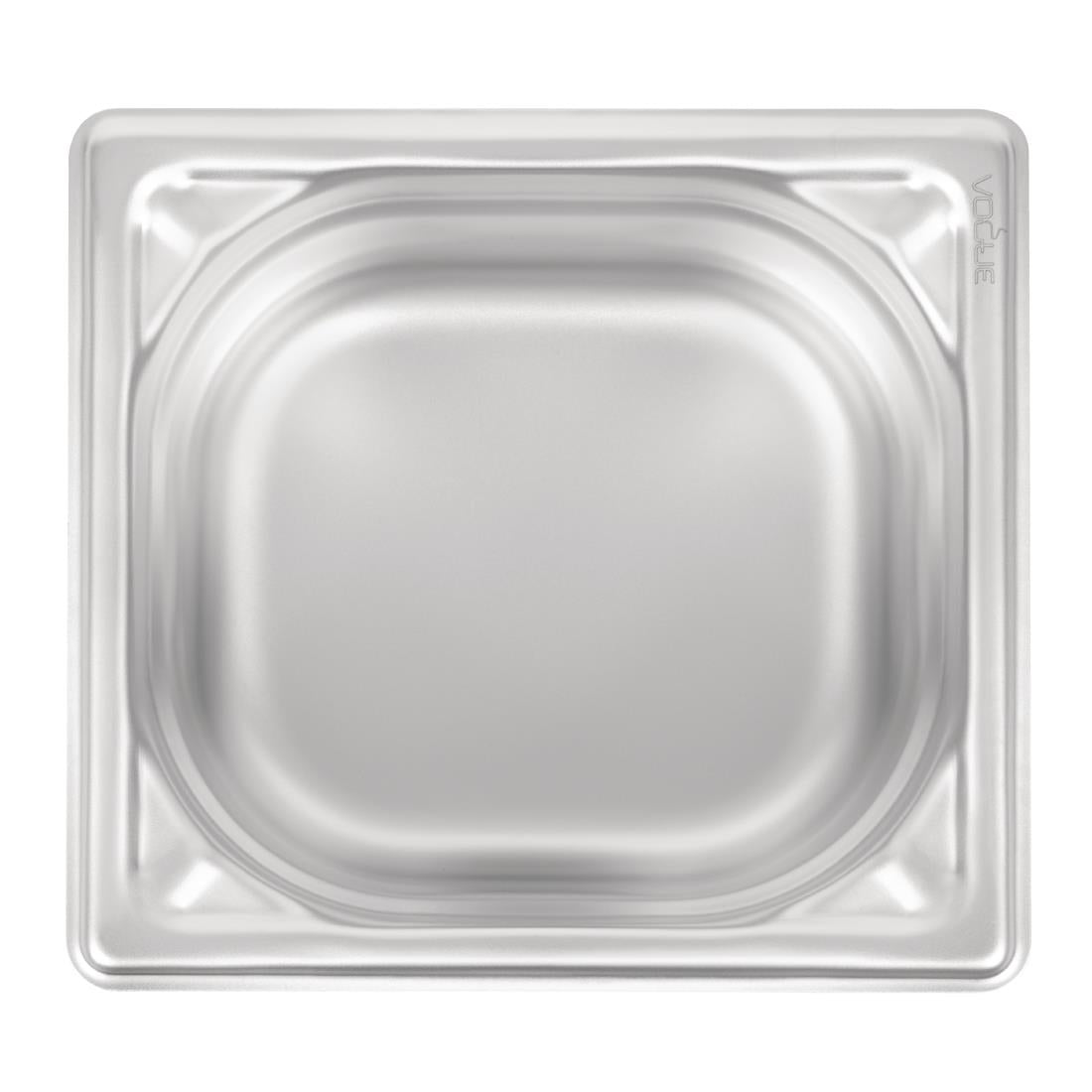 Vogue Heavy Duty Stainless Steel 1/6 Gastronorm Tray 100mm
