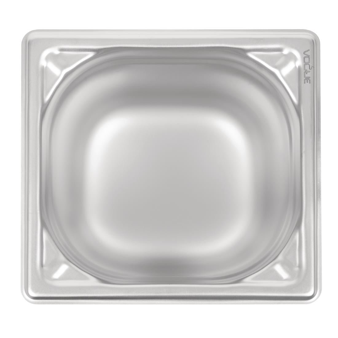 Vogue Heavy Duty Stainless Steel 1/6 Gastronorm Tray 150mm