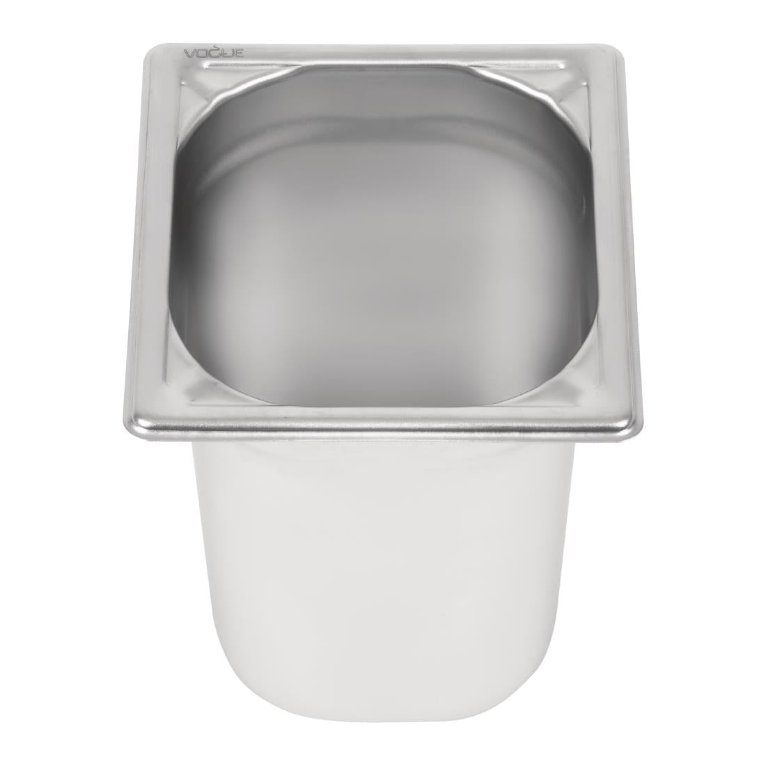 Vogue Heavy Duty Stainless Steel 1/6 Gastronorm Tray 200mm