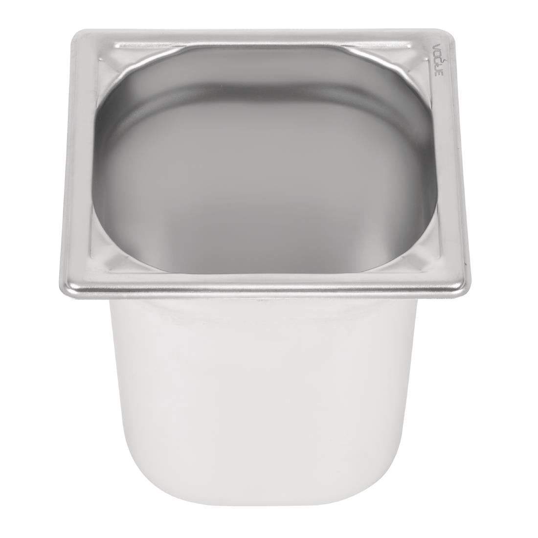 Vogue Heavy Duty Stainless Steel 1/6 Gastronorm Tray 200mm