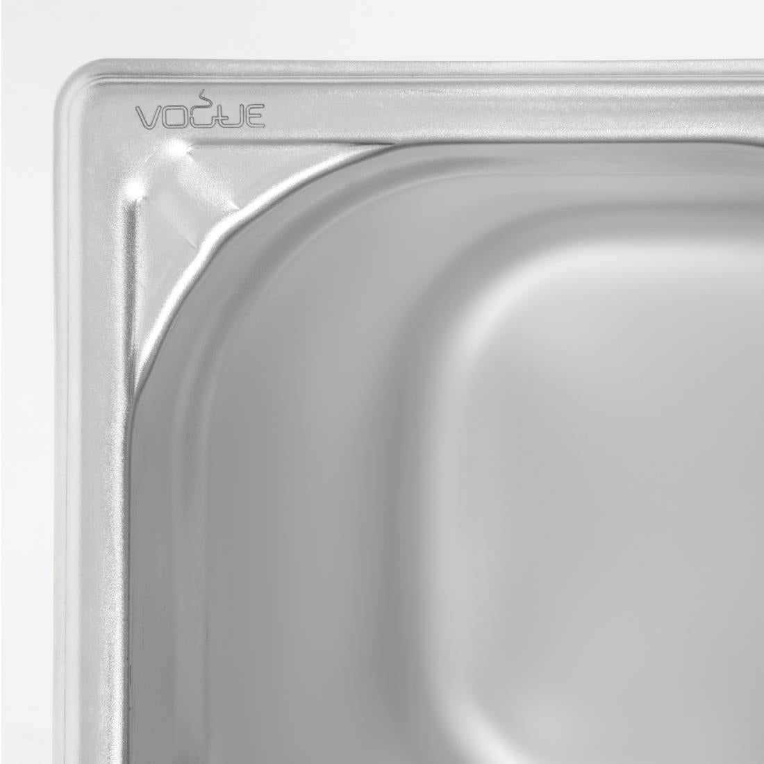 Vogue Heavy Duty Stainless Steel 1/6 Gastronorm Tray 200mm