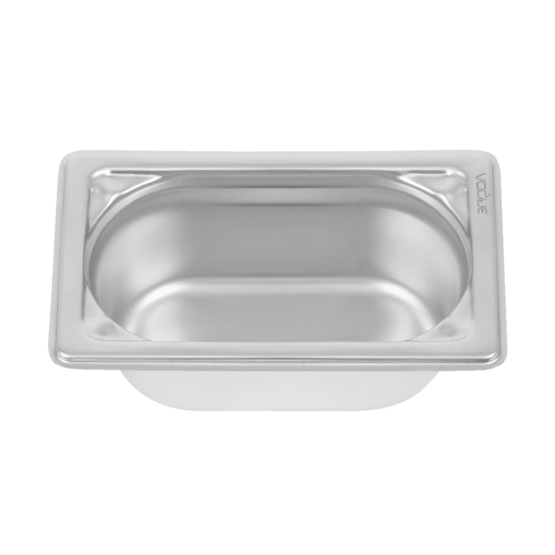 Vogue Heavy Duty Stainless Steel 1/9 Gastronorm Tray 65mm