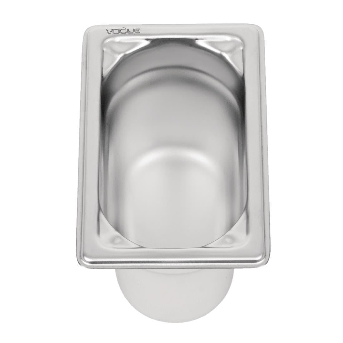 Vogue Heavy Duty Stainless Steel 1/9 Gastronorm Tray 100mm