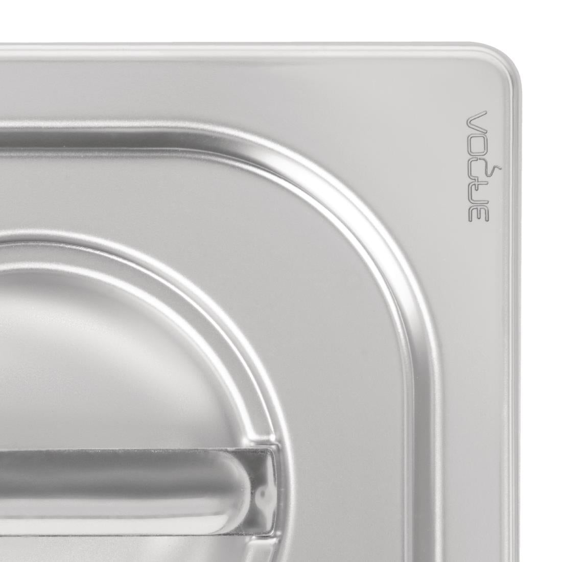 Vogue Heavy Duty Stainless Steel 1/6 Gastronorm Tray Lid