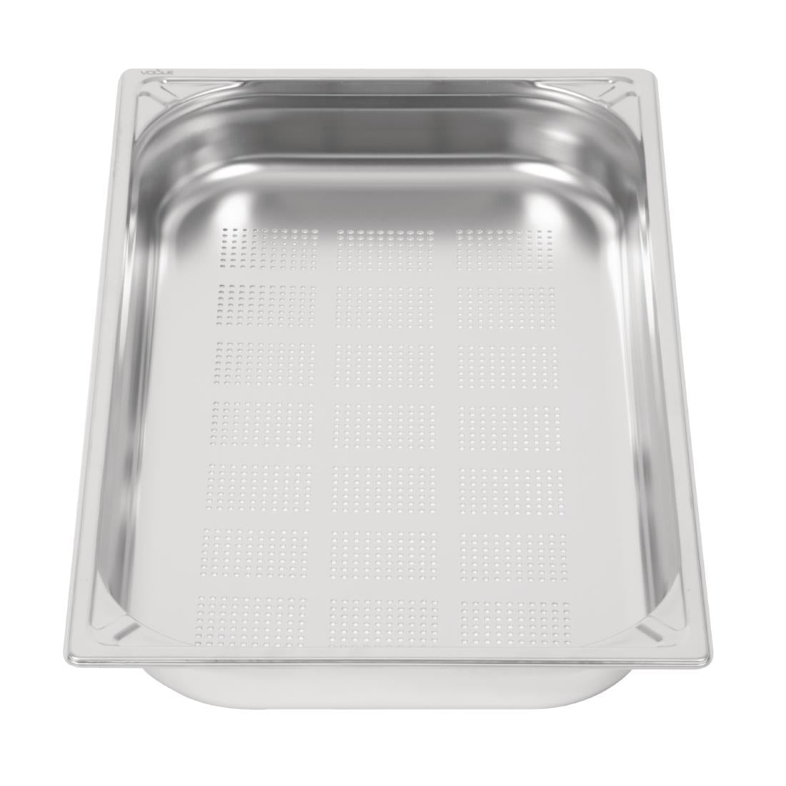 Vogue Heavy Duty Stainless Steel Perforated 1/1 Gastronorm Tray 65mm