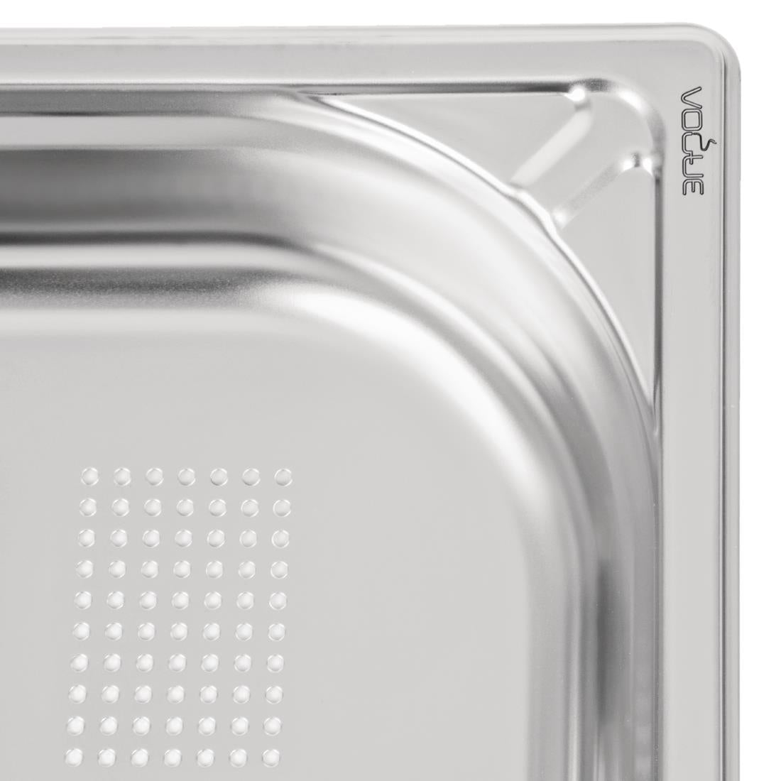 Vogue Heavy Duty Stainless Steel Perforated 1/1 Gastronorm Tray 65mm