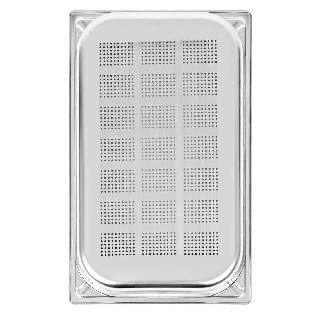 Vogue Heavy Duty Stainless Steel Perforated 1/1 Gastronorm Tray 65mm