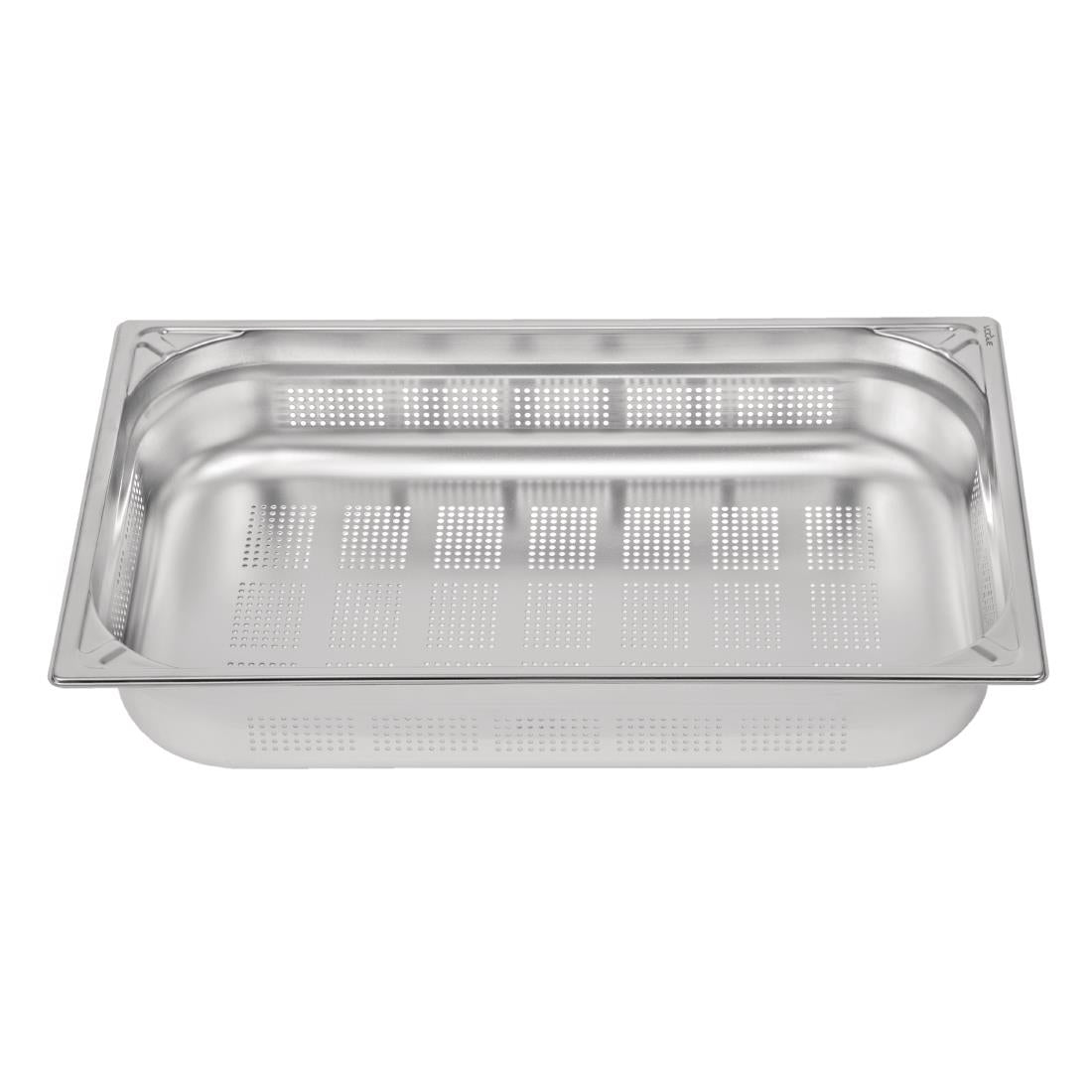 Vogue Heavy Duty Stainless Steel Perforated 1/1 Gastronorm Tray 100mm