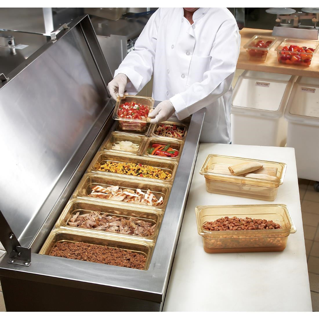 Cambro High Heat 1/3 Gastronorm Food Tray 100mm