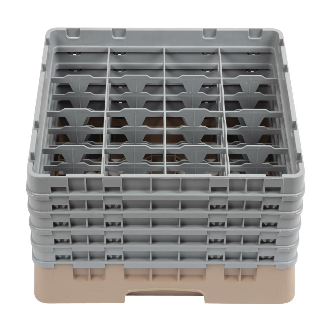 Cambro Camrack Beige 16 Compartments Max Glass Height 257mm