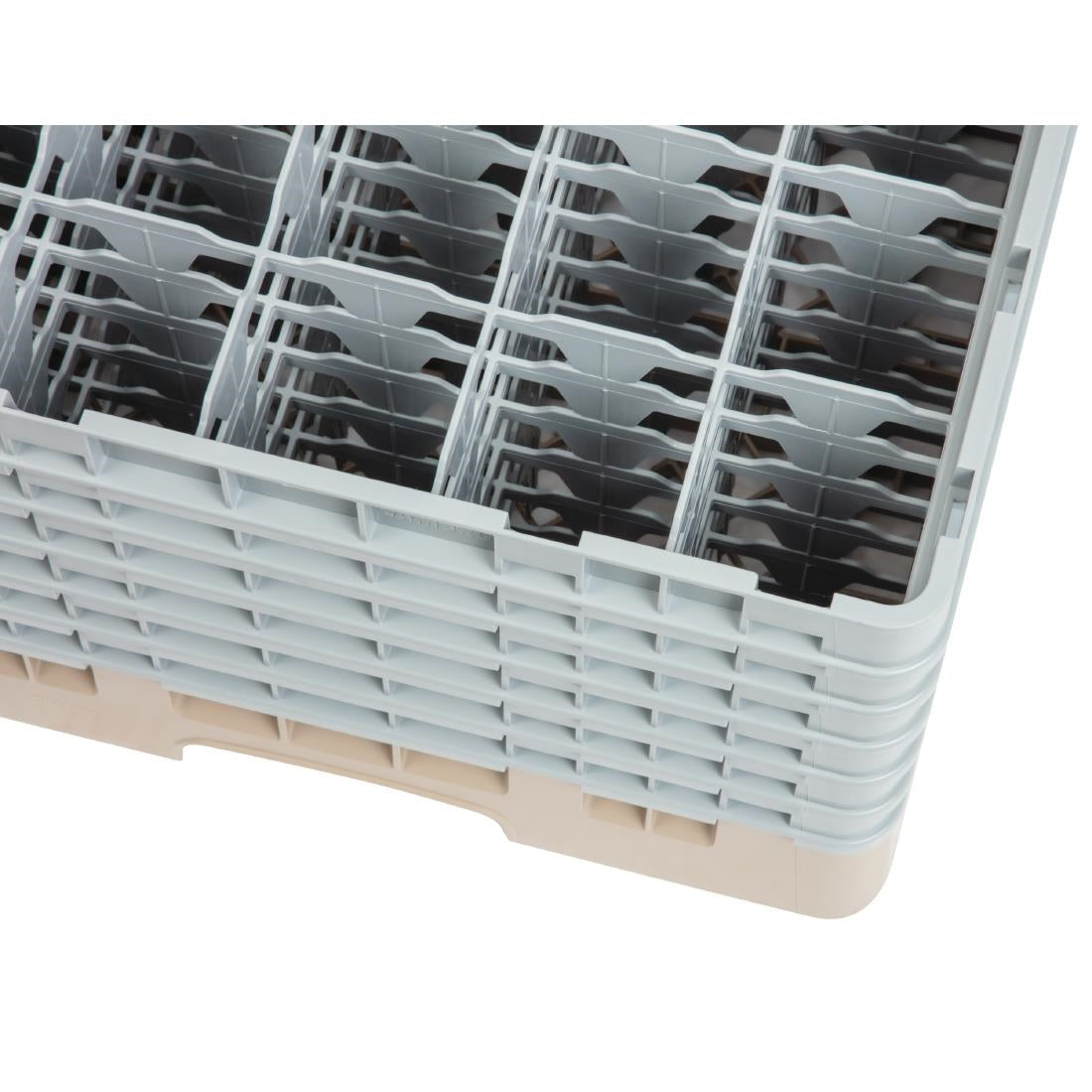 Cambro Camrack Beige 25 Compartments Max Glass Height 298mm
