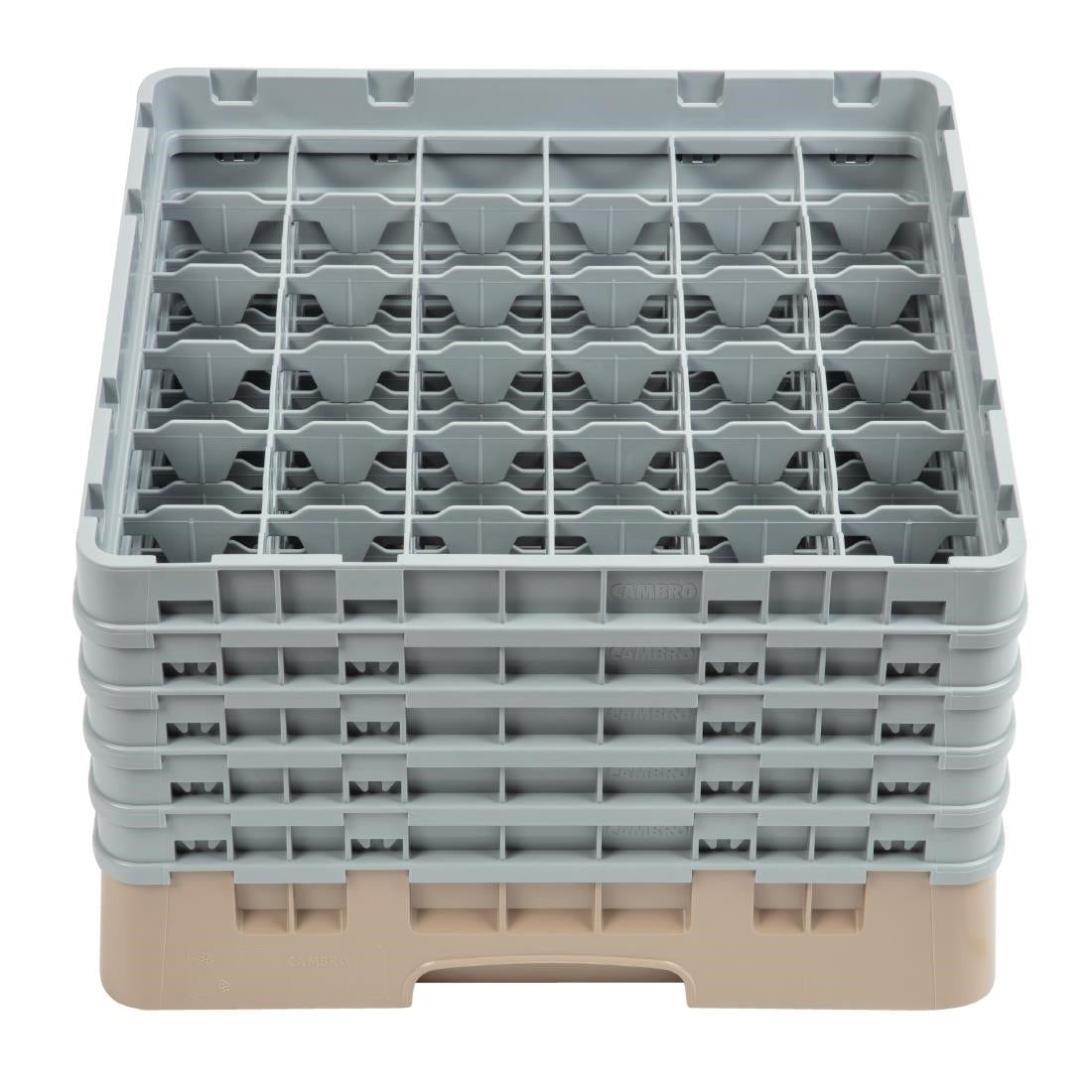 Cambro Camrack Beige 36 Compartments Max Glass Height 257mm