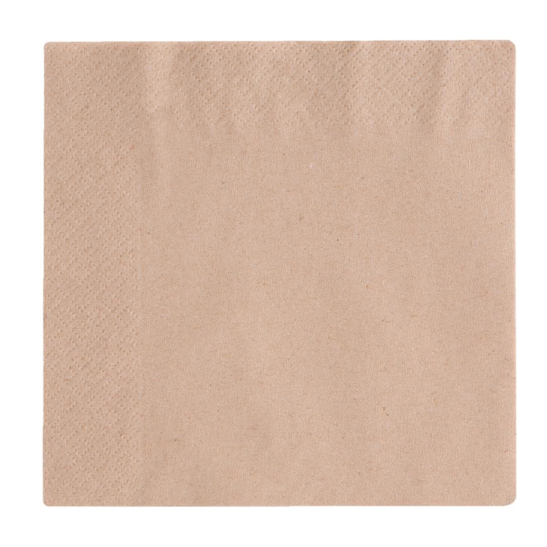 Vegware Recycled Lunch Napkin Kraft 33x33cm 2ply 1/4 Fold (2000 Pack)