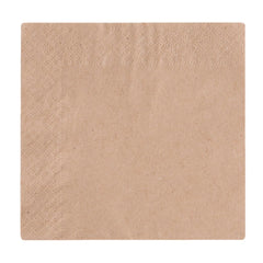 Vegware Recycled Cocktail Napkin Kraft 24x24cm 2ply 1/4 Fold (4000 Pack)