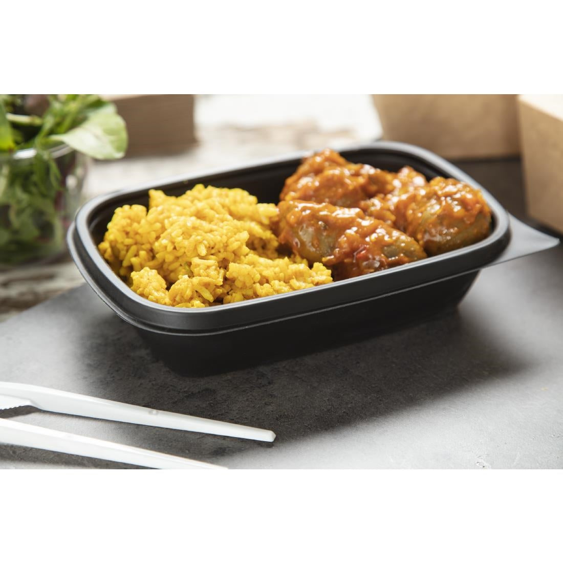 Fastpac Small Rectangular Food Containers 500ml (300 Pack)