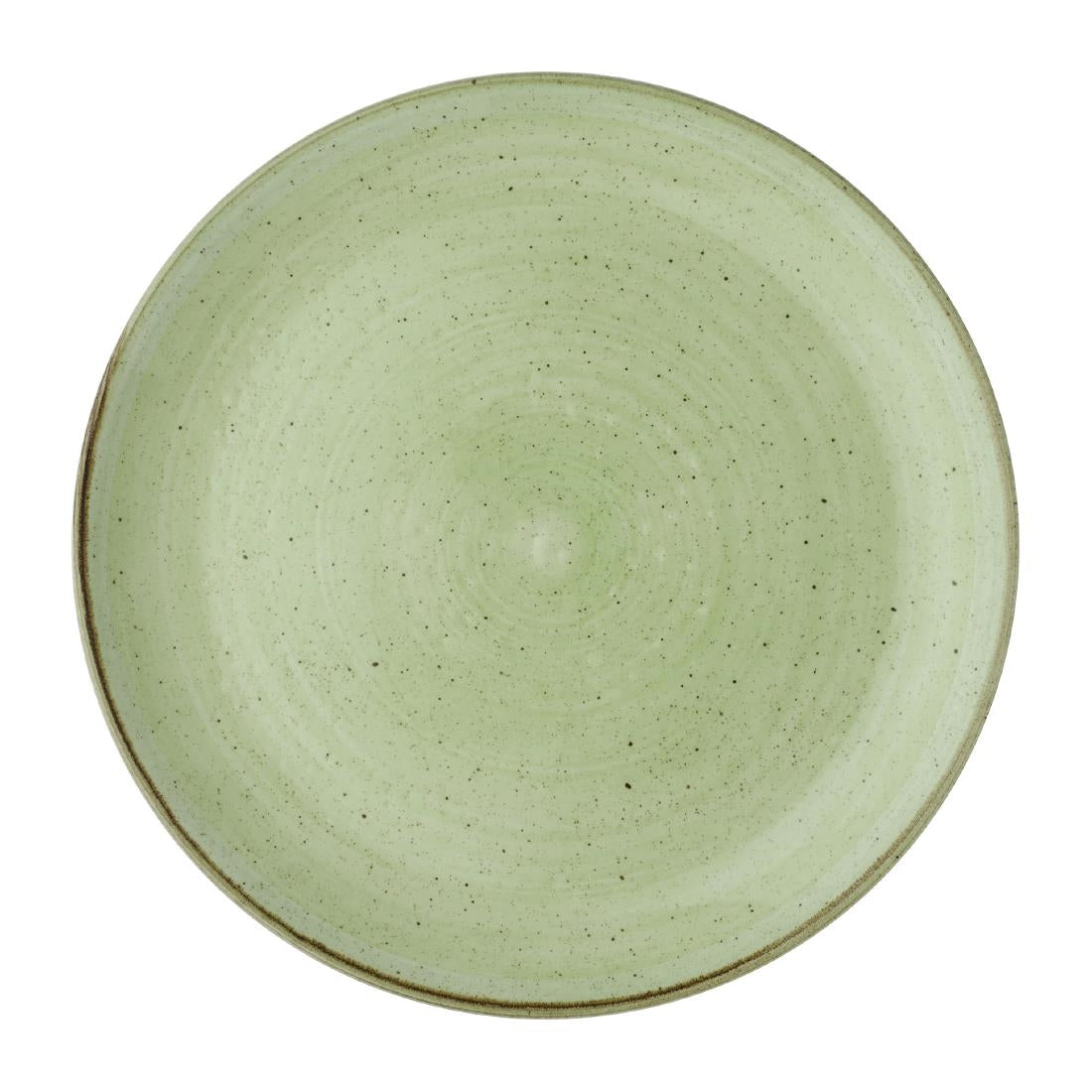 Churchill Stonecast Sage Green Coupe Plates 288mm (12 Pack)