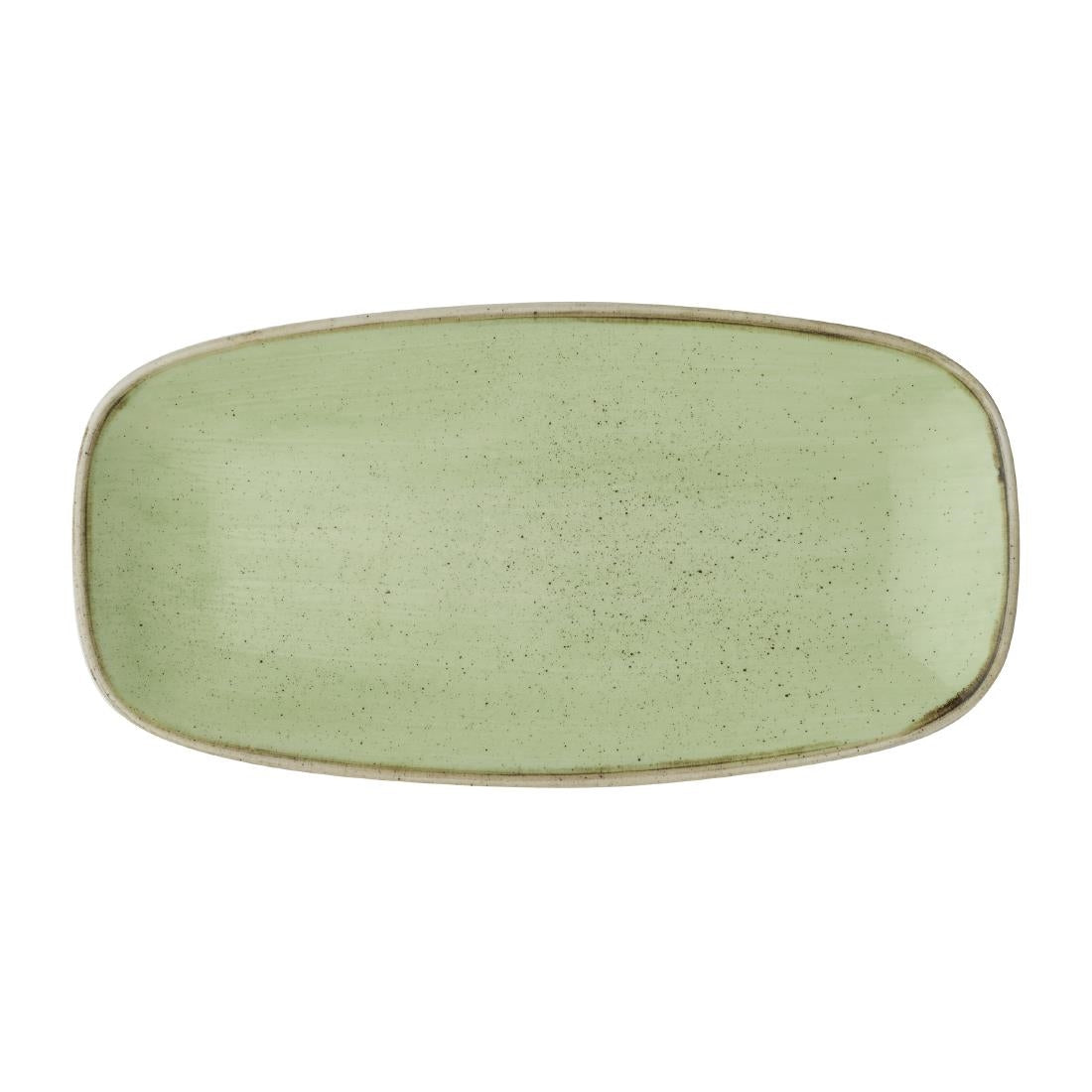 Churchill Stonecast Sage Green Chefs' Oblong Plates 298mm (12 Pack)