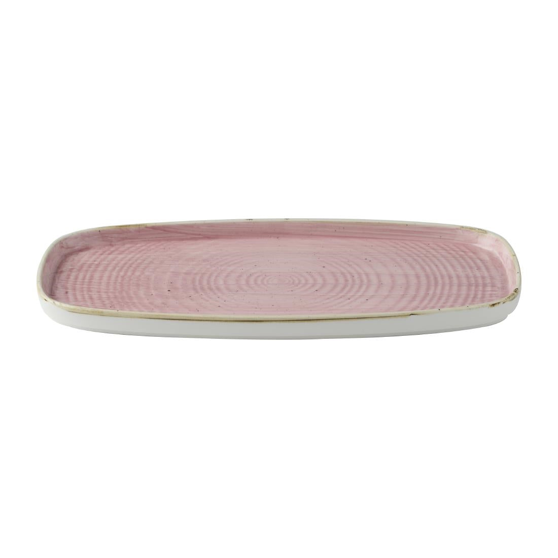 Churchill Stonecast Petal Pink Chefs' Walled Oblong Plates 350mm (6 Pack)