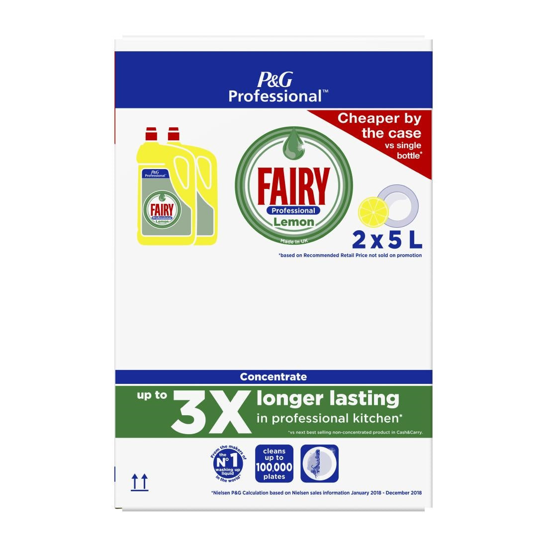 Fairy Professional Washing Up Liquid Lemon 5Ltr (2 Pack)