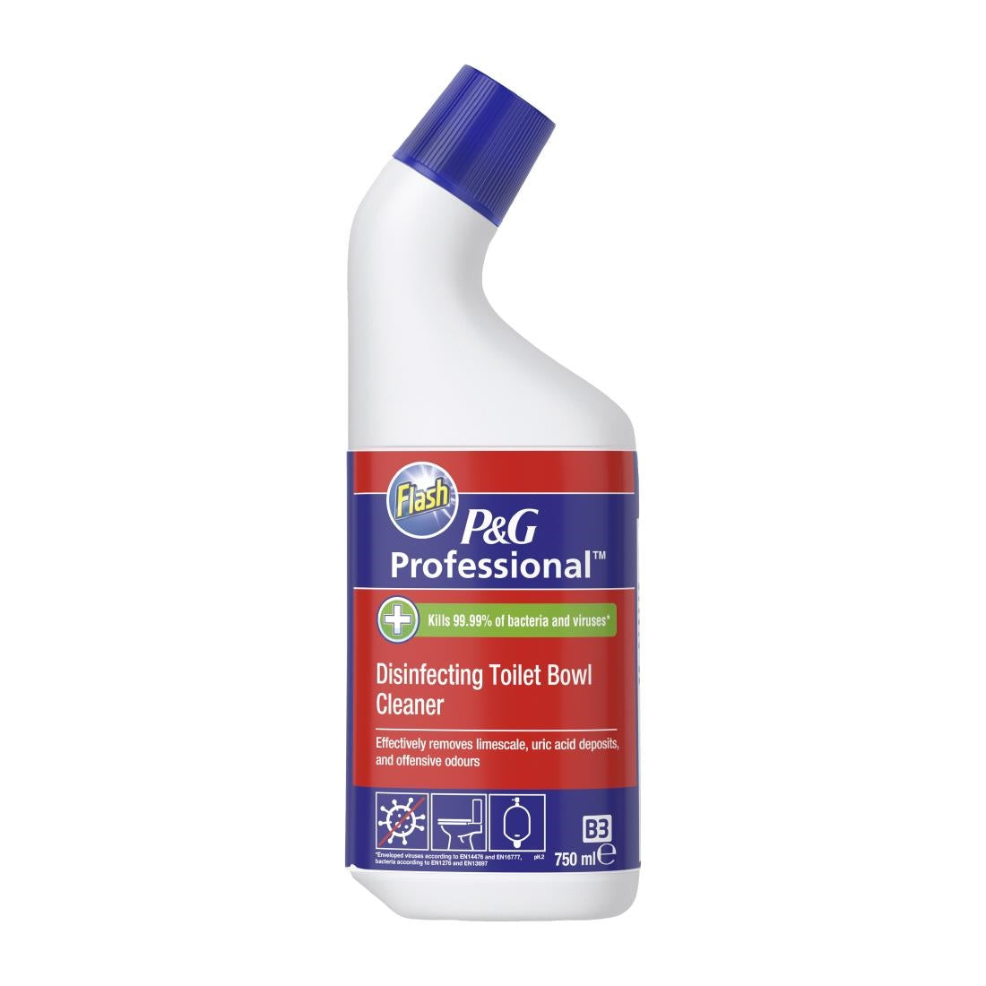 Flash Professional Heavy Duty Toilet Cleaner 750ml (12 Pack)