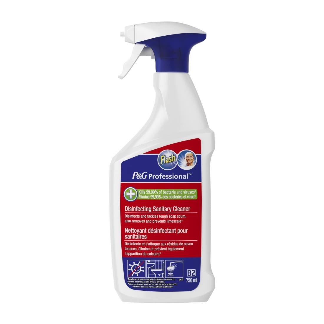 Flash Professional Disinfecting Sanitary Cleaner 750ml (10 Pack)