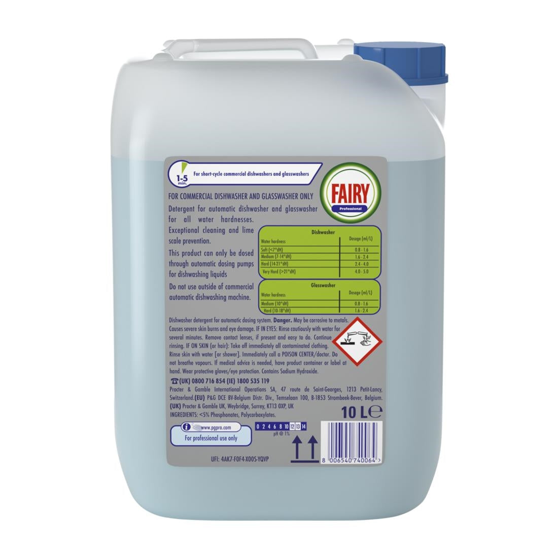Fairy Professional Commercial Automatic Dishwasher Detergent 10Ltr