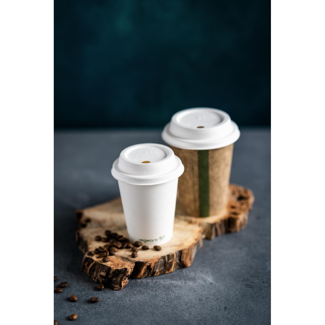 Vegware Hot Cup Lid Moulded Fibre 79-Series (1000 Pack)