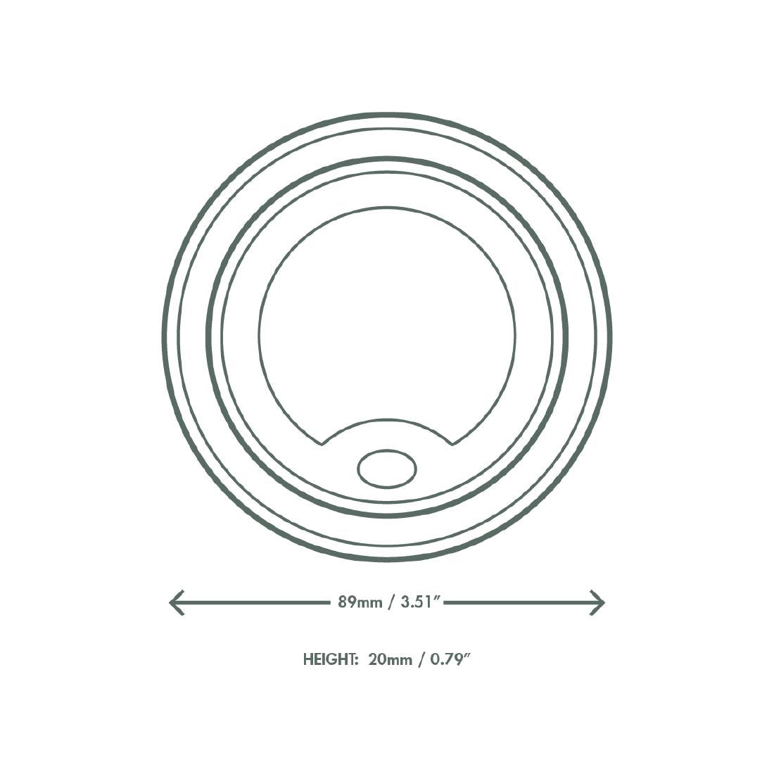 Vegware Hot Cup Lid Moulded Fibre 89-Series (1000 Pack)