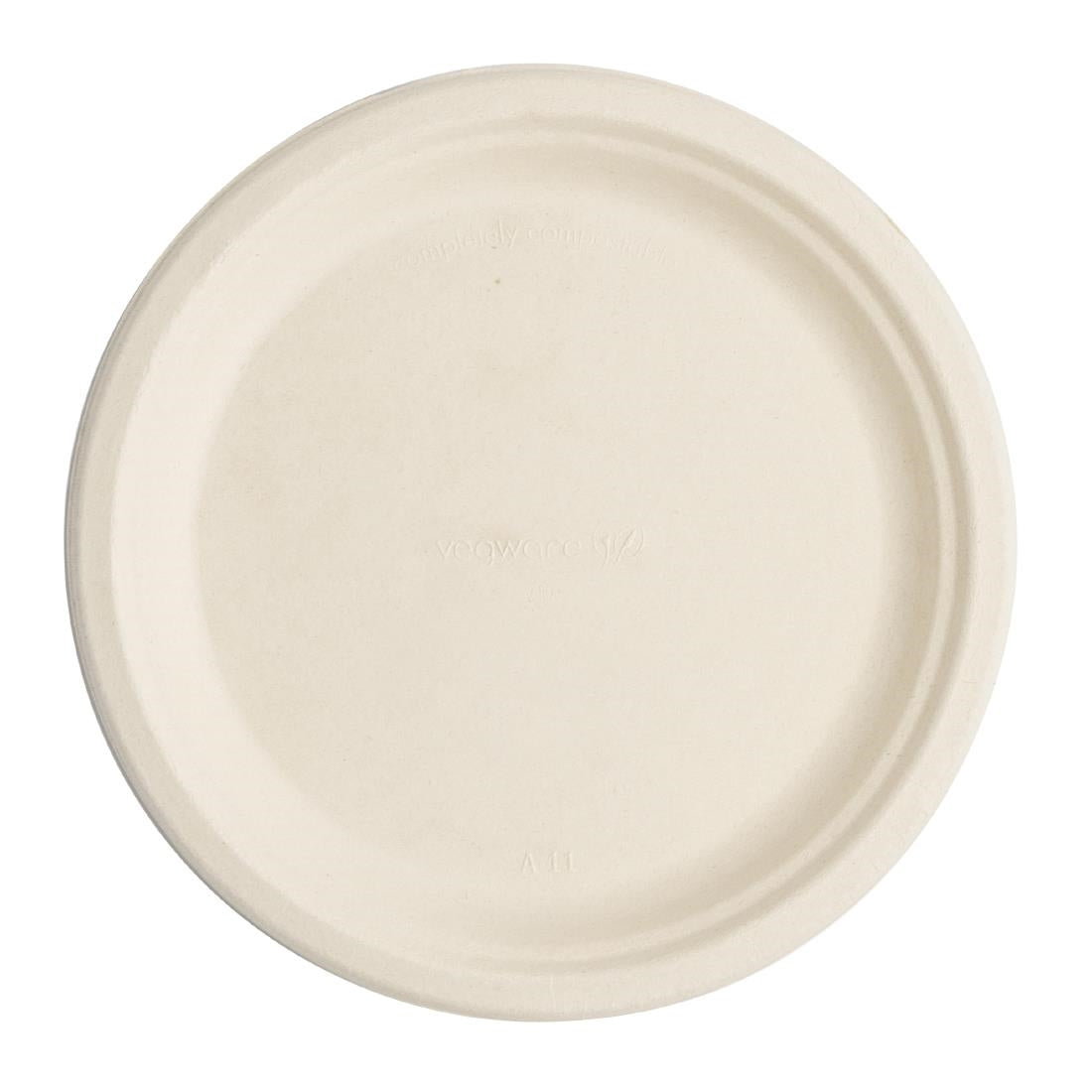 Vegware Compostable Nourish Moulded Fibre Plates Natural 9"/226mm (500 Pack)
