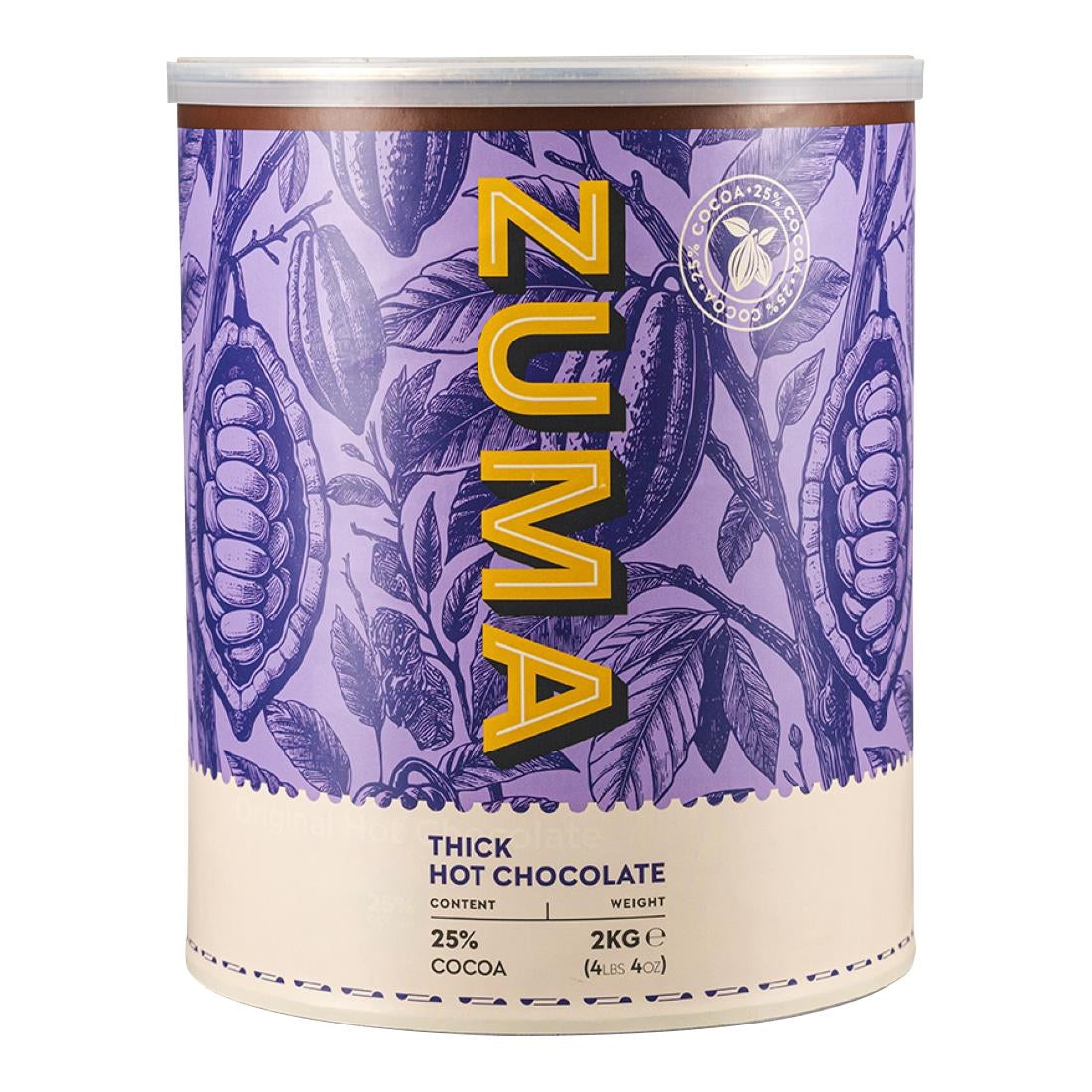 Zuma Thick Hot Chocolate (25% Cocoa) 2kg Tin