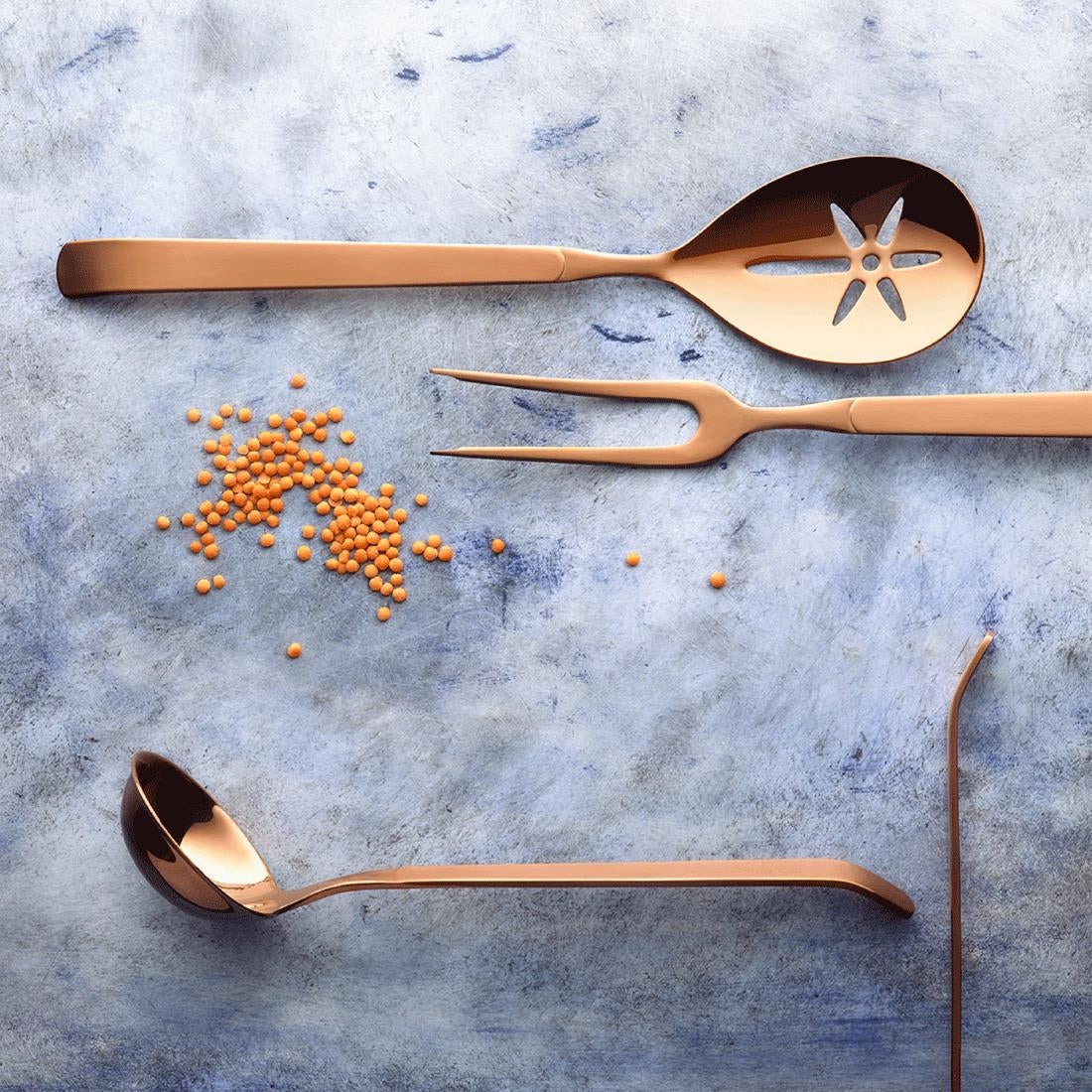 Amefa Buffet Slotted Serving Spoon Copper (6 Pack)