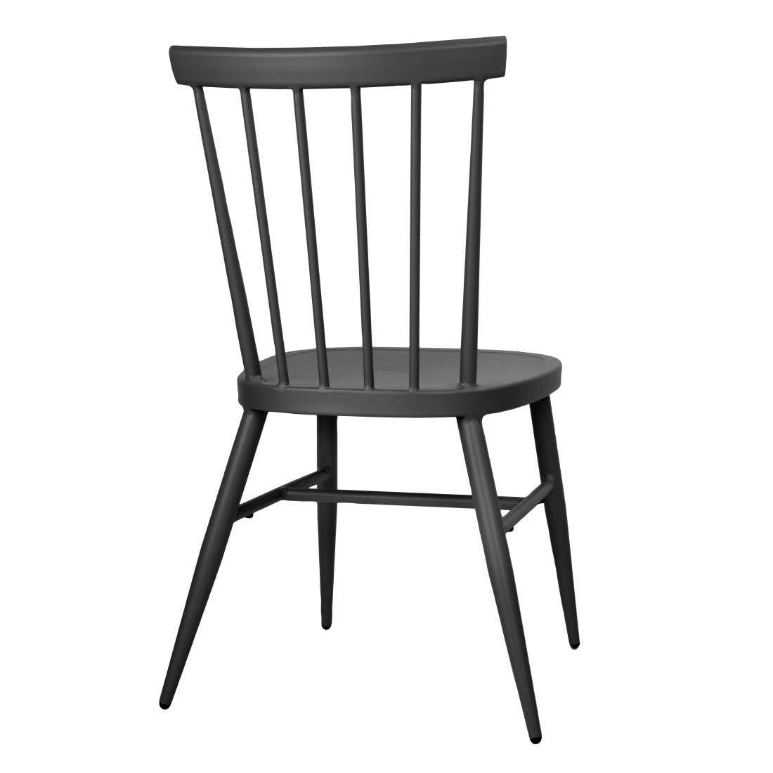 Bolero Windsor Aluminium Black Chairs (4 Pack)