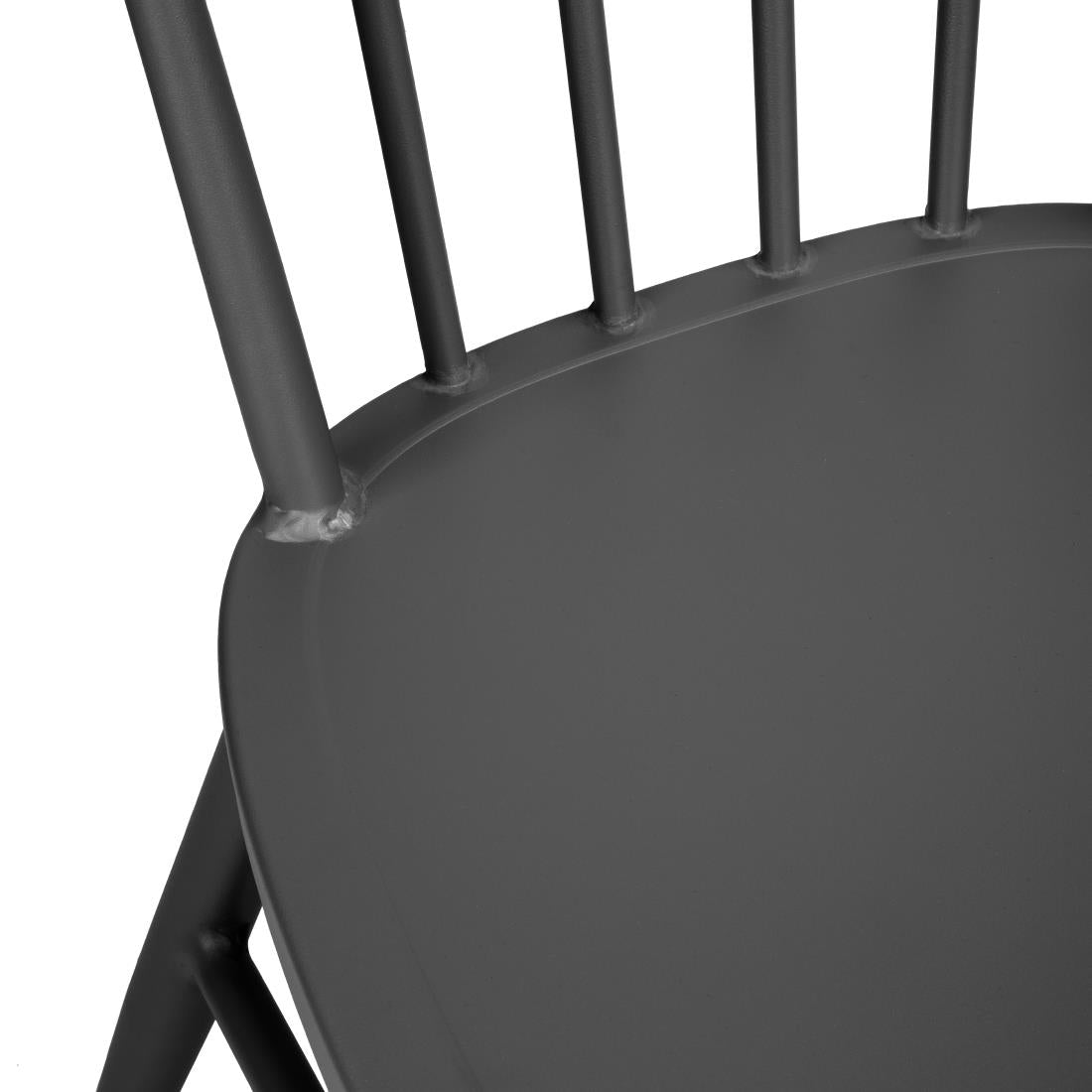 Bolero Windsor Aluminium Black Chairs (4 Pack)