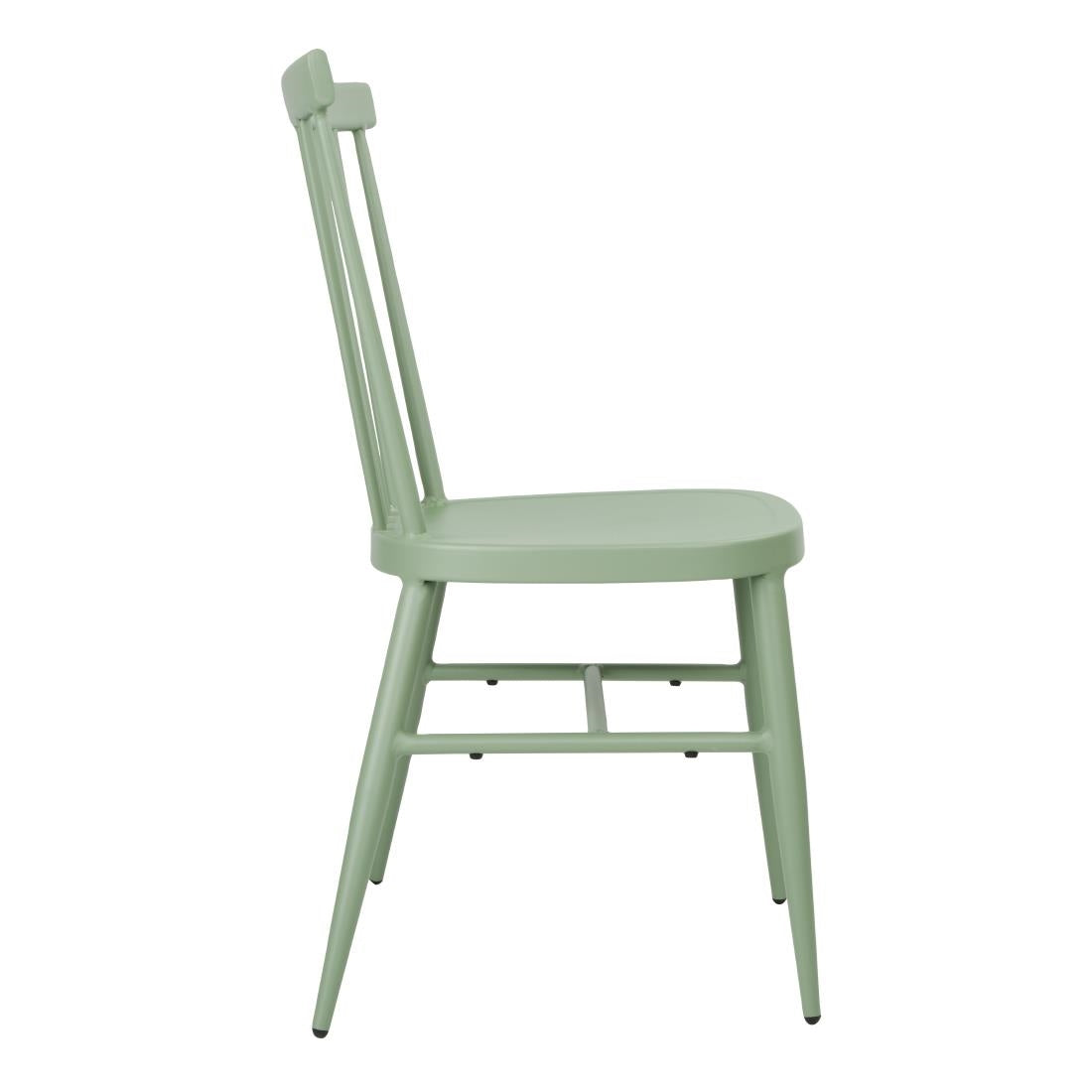 Bolero Windsor Aluminium Green Chairs (4 Pack)