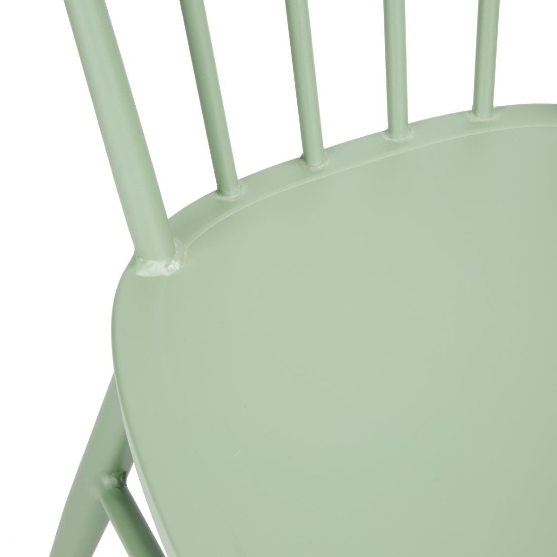 Bolero Windsor Aluminium Green Chairs (4 Pack)