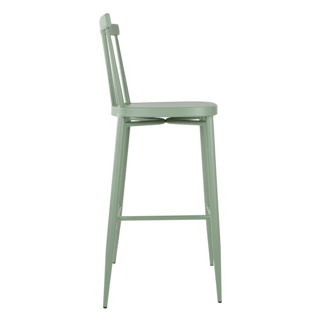 Bolero Windsor Aluminium Green High Stools (2 Pack)