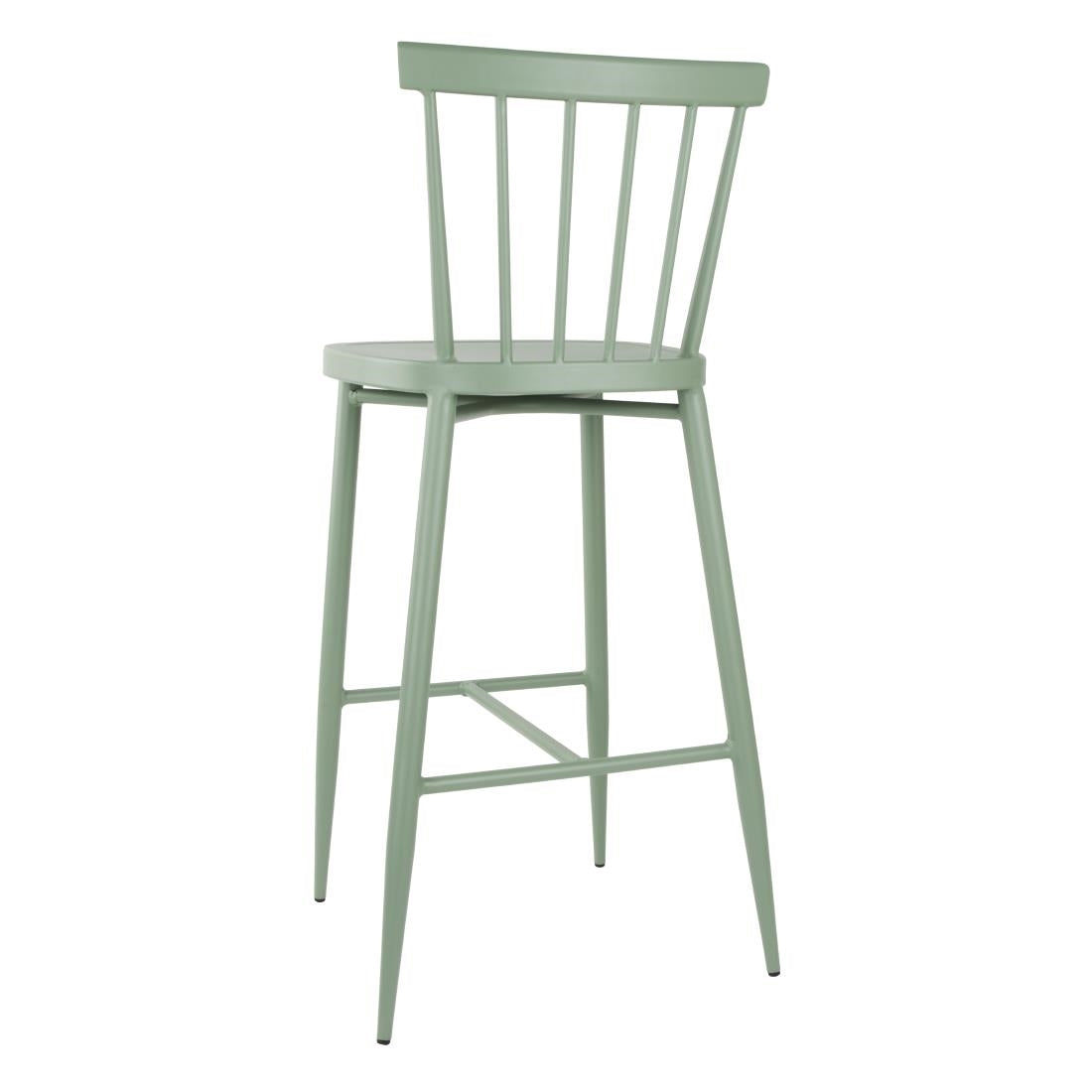 Bolero Windsor Aluminium Green High Stools (2 Pack)