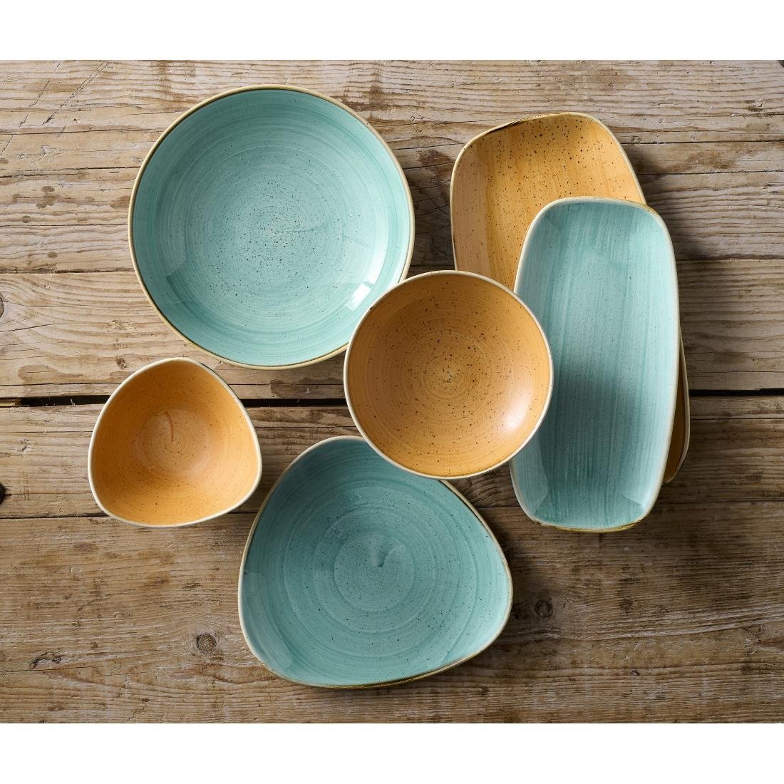 Churchill Stonecast Tangerine Coupe Plates 165mm (12 Pack)