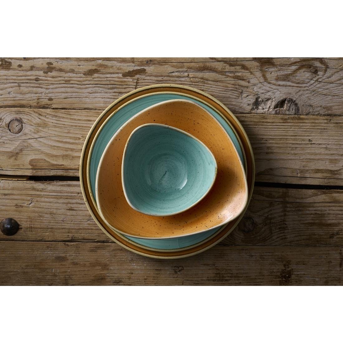 Churchill Stonecast Tangerine Coupe Plates 165mm (12 Pack)