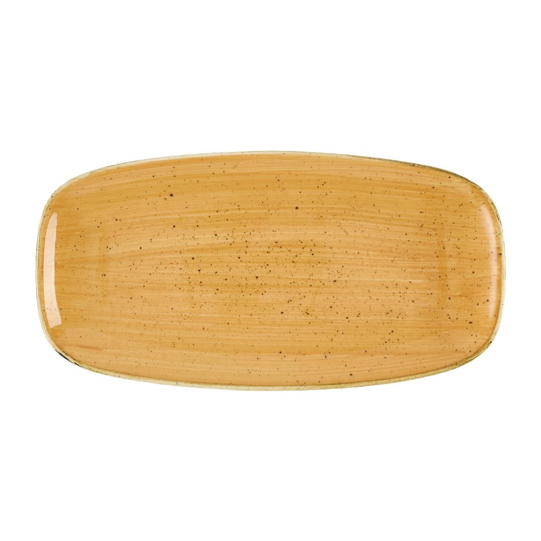 Churchill Stonecast Tangerine Chefs' Oblong Plates No. 3- 298 x 153mm (12 Pack)